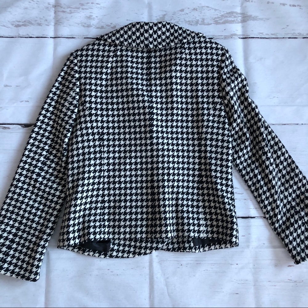 Pendleton Houndstooth Blackwhite Jacket Petite 10 - image 4